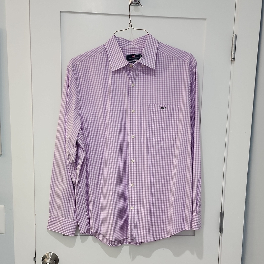 Tommy Hilfiger Men's Purple Checkered Shirt